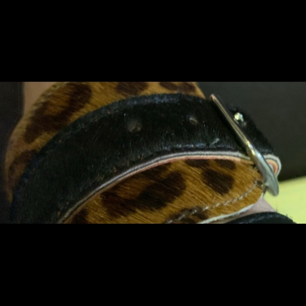 One of a kind Adjustable Red‎ leather interior Sexy Pony hair bracelet
